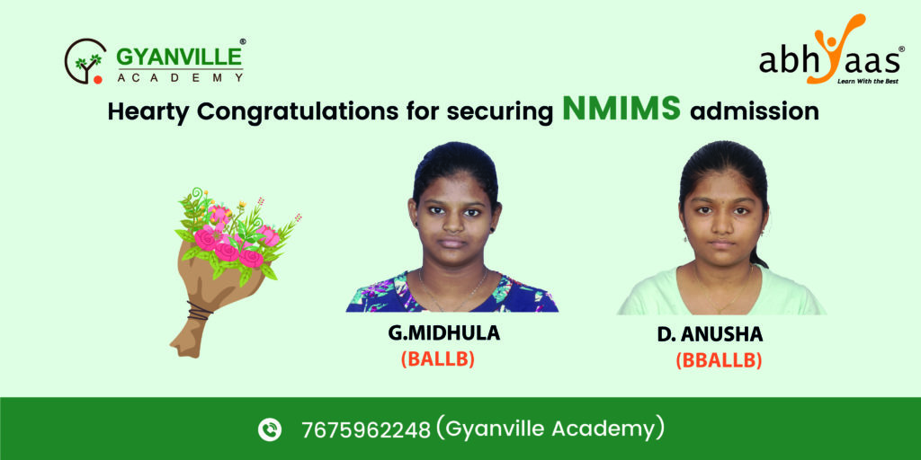 Hearty Congratulations for securing NMIMS admission