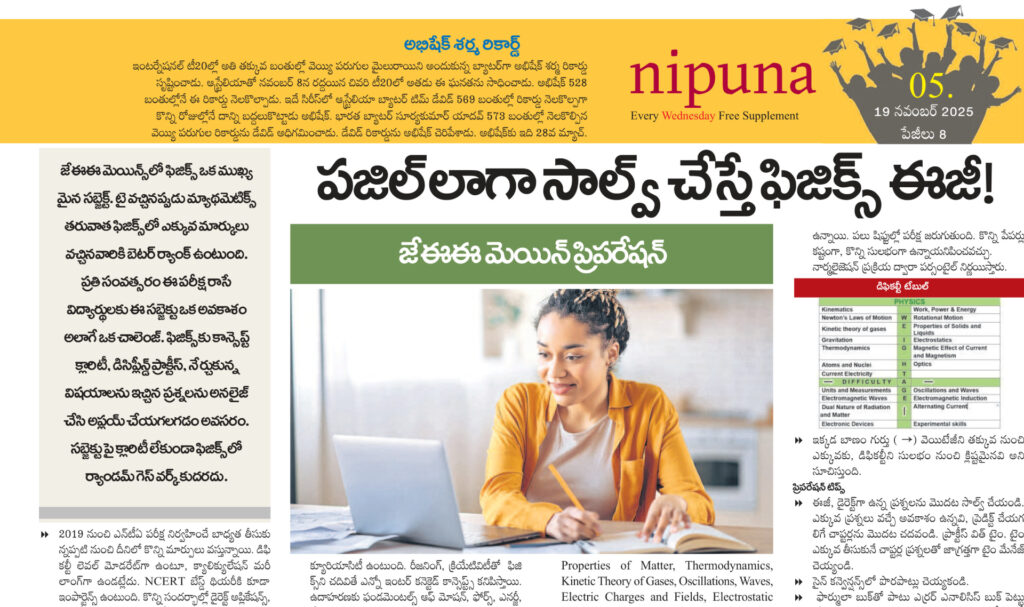 JEE Main Physics Syllabus